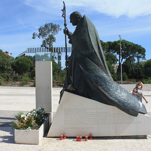 Statue of Pope John Paul II in Fatima